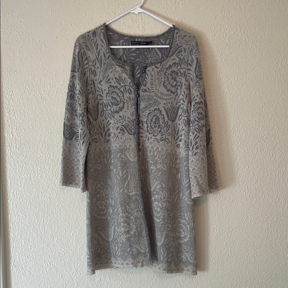 Gudrun Sjoden Gray Floral Cardigan